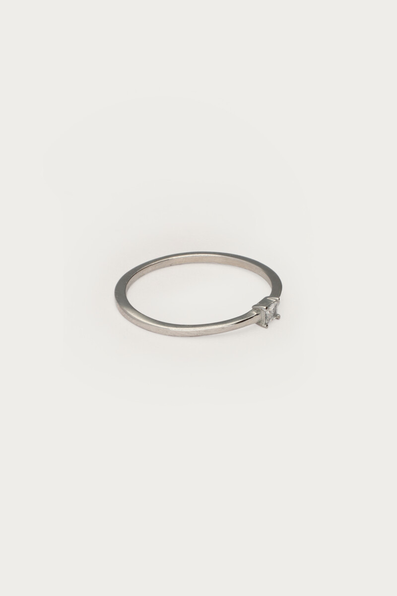 Minimalist ring with mini square rhinestones | My Jewellery