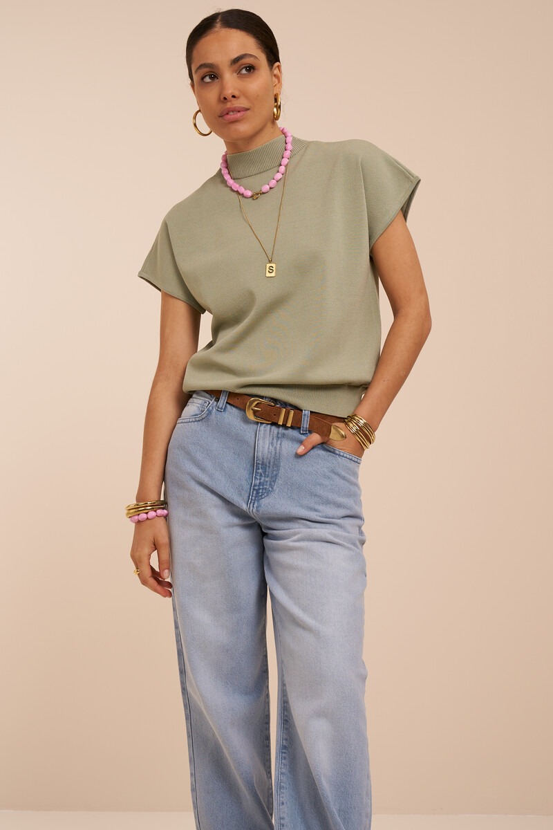 Mint green top with batwing sleeves | My Jewellery