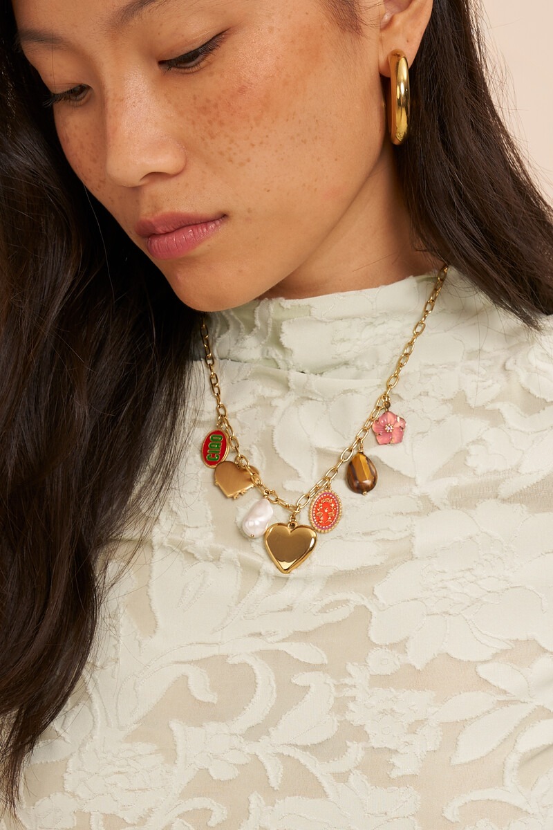 Mint green floral print top with short sleeves | My Jewellery