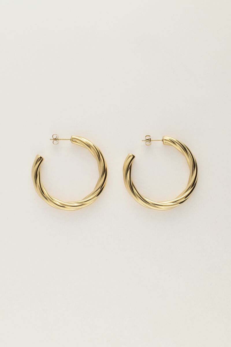 Oorhangers met chunky twist