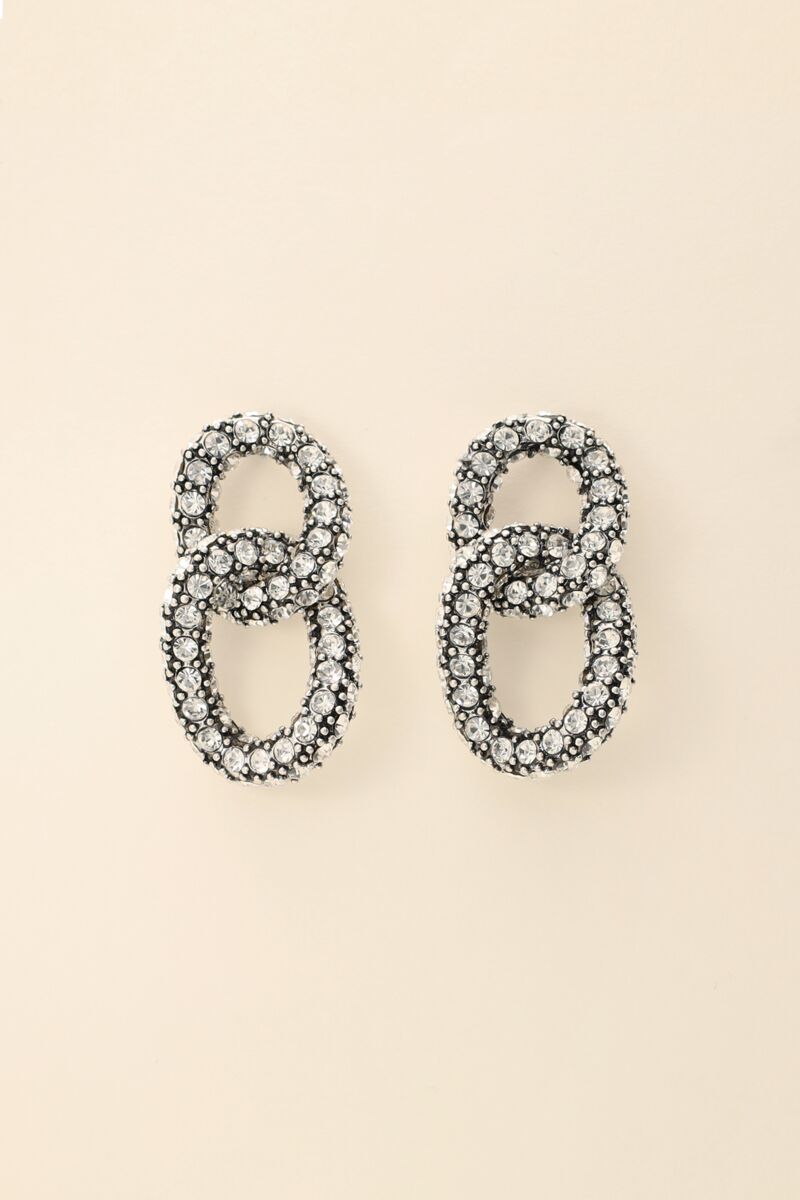 maxi boucles d'oreilles maillonsà strass | my jewellery