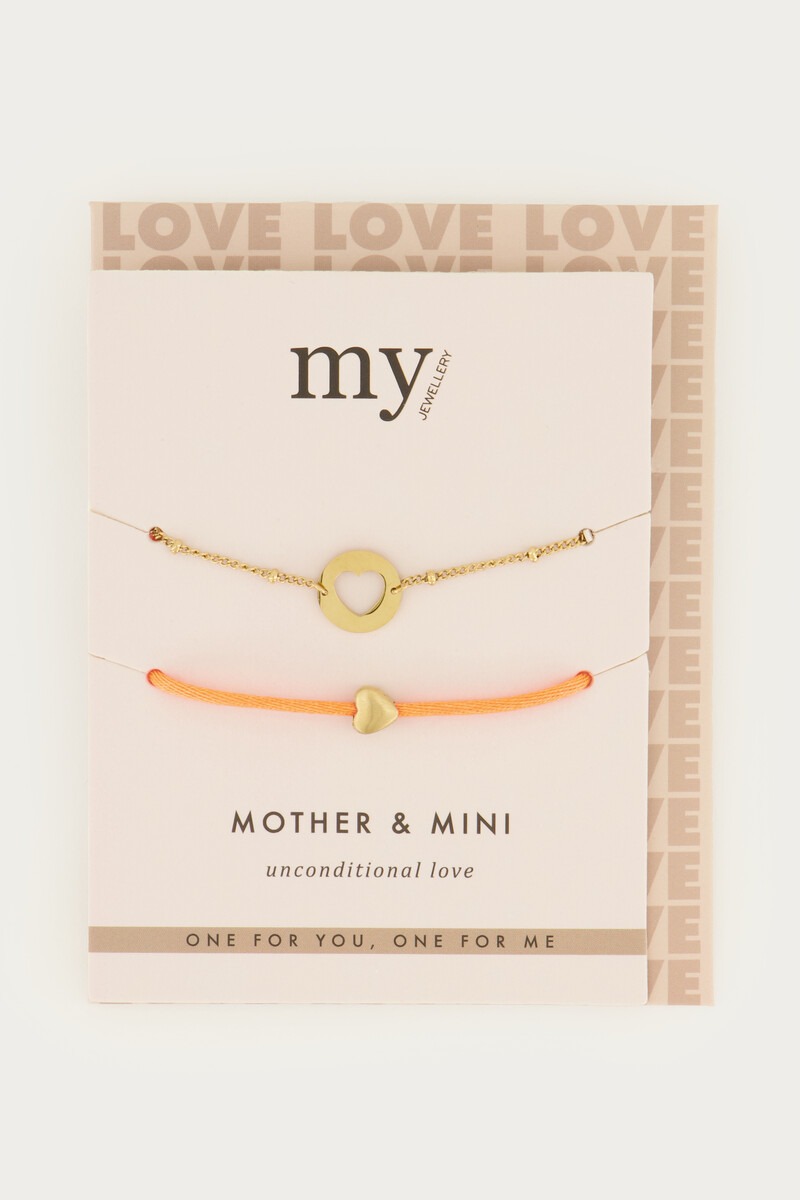 Orange mother & mini bracelet | My Jewellery