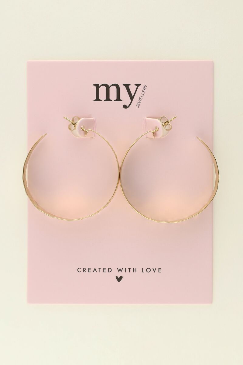 Open hoop earrings with texture | My Jewellery