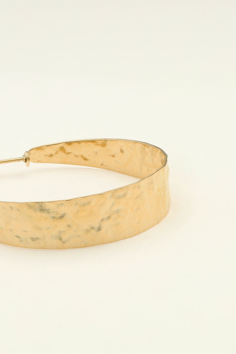 Open hoop earrings with texture | My Jewellery