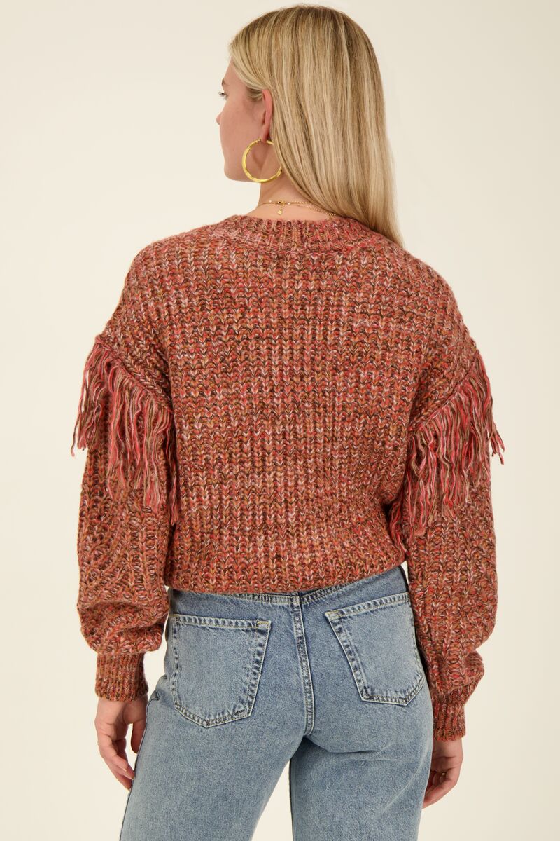 Multicolour jumper with fringes | My Jewellery
