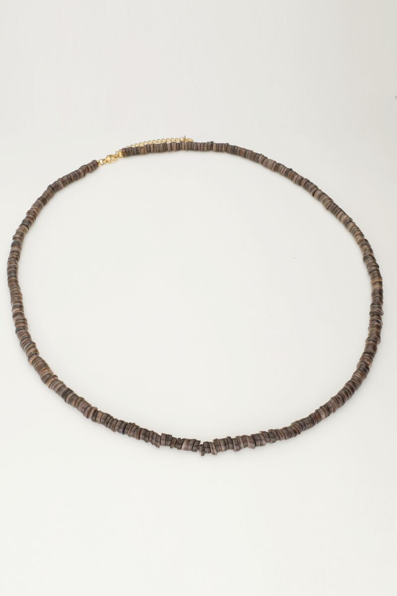 Equal necklace with black flat beads | My Jewellery
