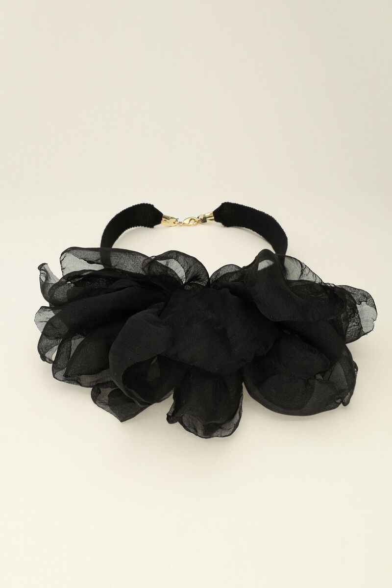 Verstelbare choker met bloem