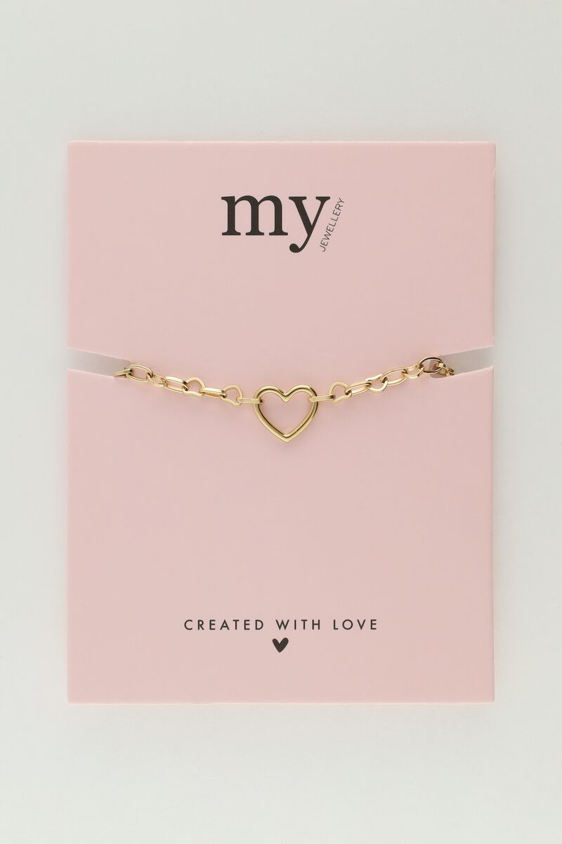 Bracelet with small open heart charm | My Jewellery