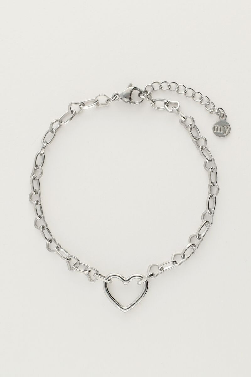 Armband mit kleinem offenen Herz 