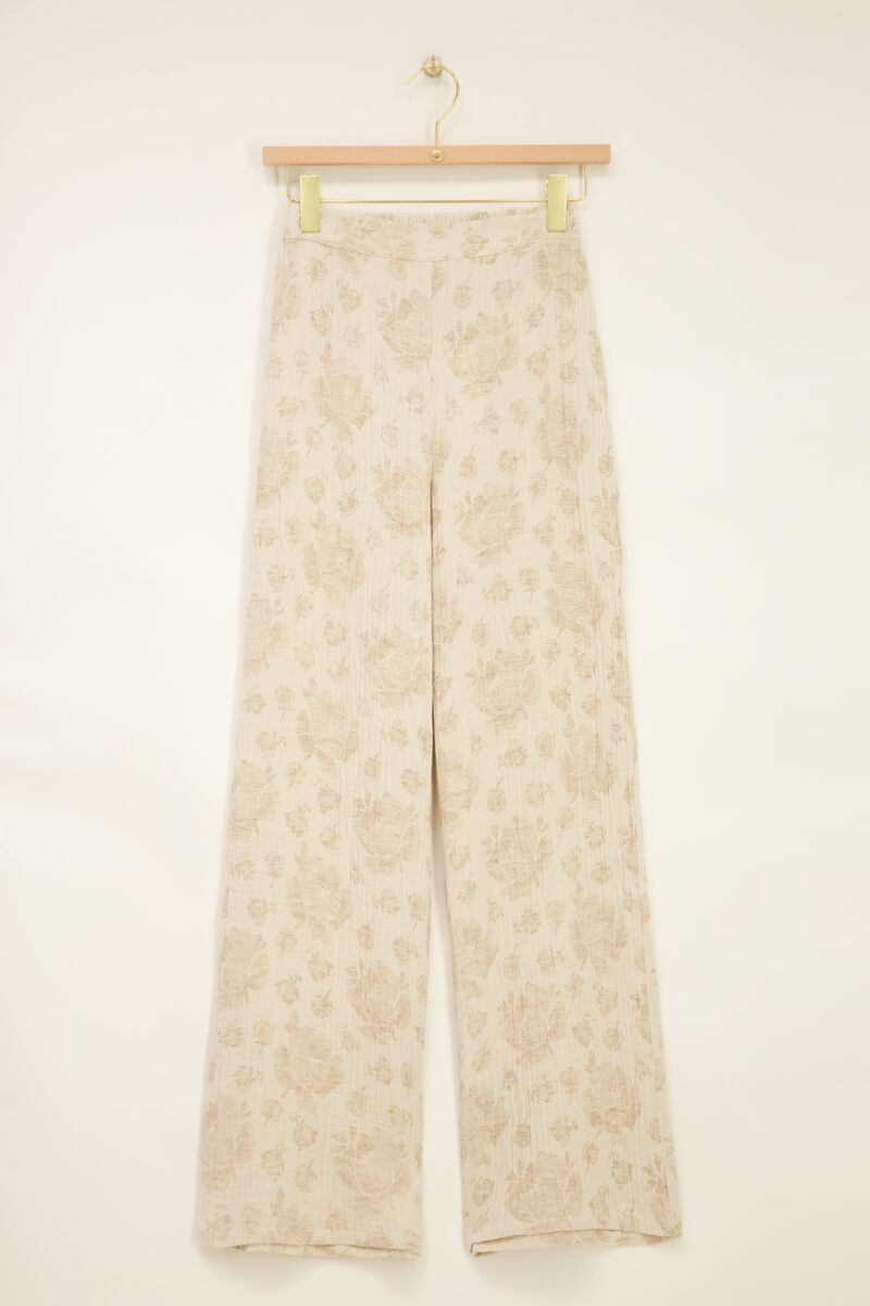 Pantalon avec imprimé fleuri jacquard | - My jewellery - Modalova