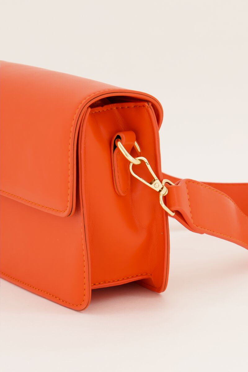 Oranje leather look crossbody tas | My Jewellery