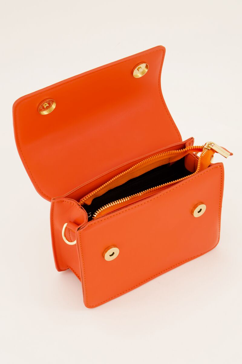 Oranje leather look crossbody tas | My Jewellery