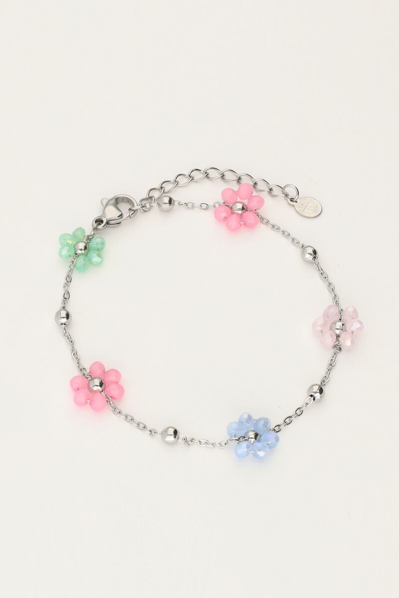 Armband mit Tupfen und pastellfarbenen Blumen