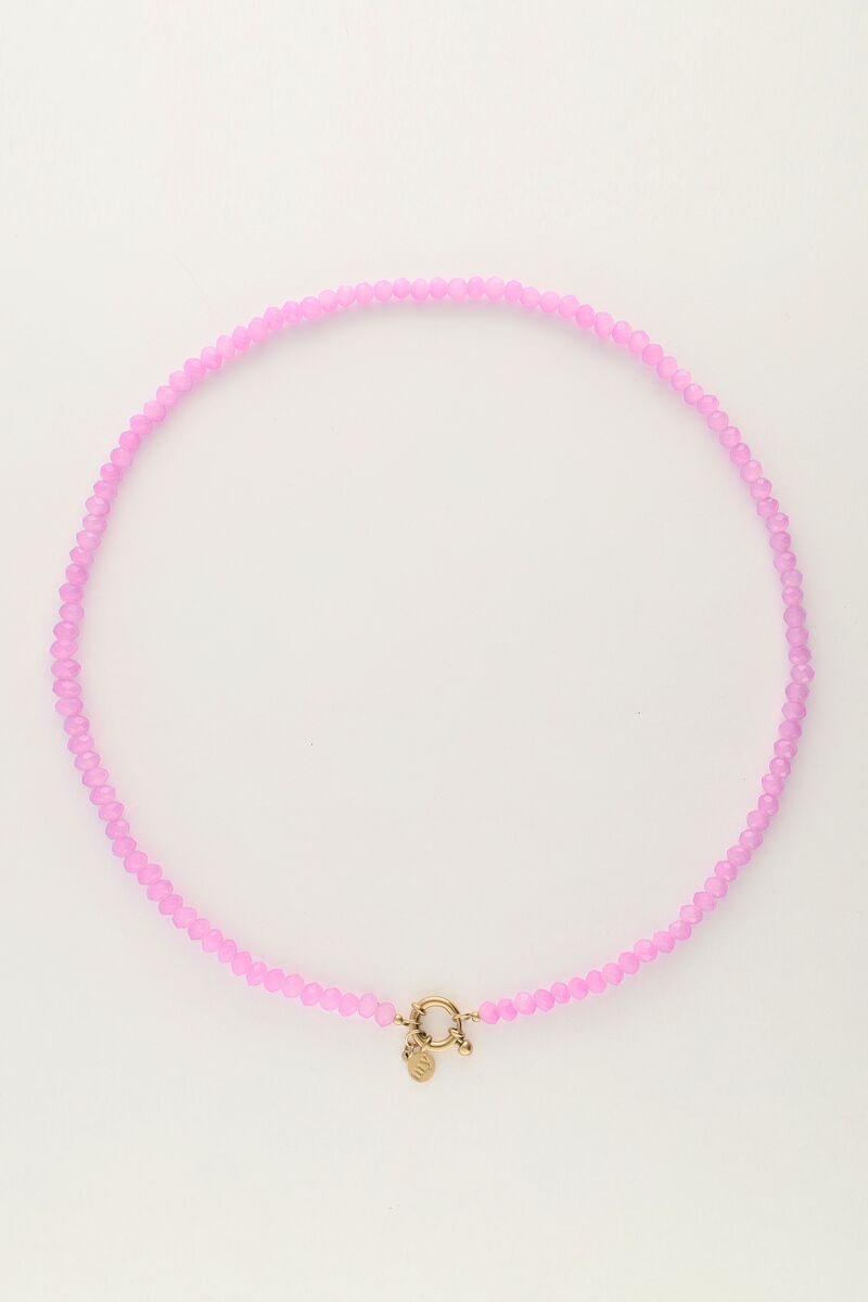 Purple beaded necklace with clasp | My Jewellery