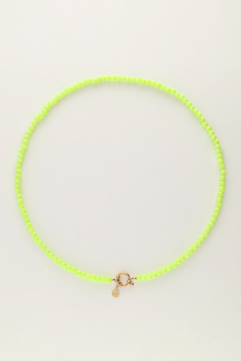 Groene kralenketting met slotje