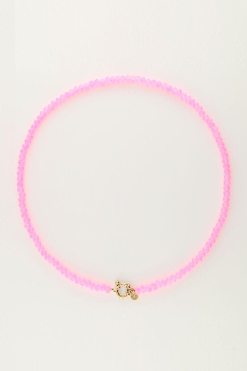 Rosa Perlenkette mit Verschluss 