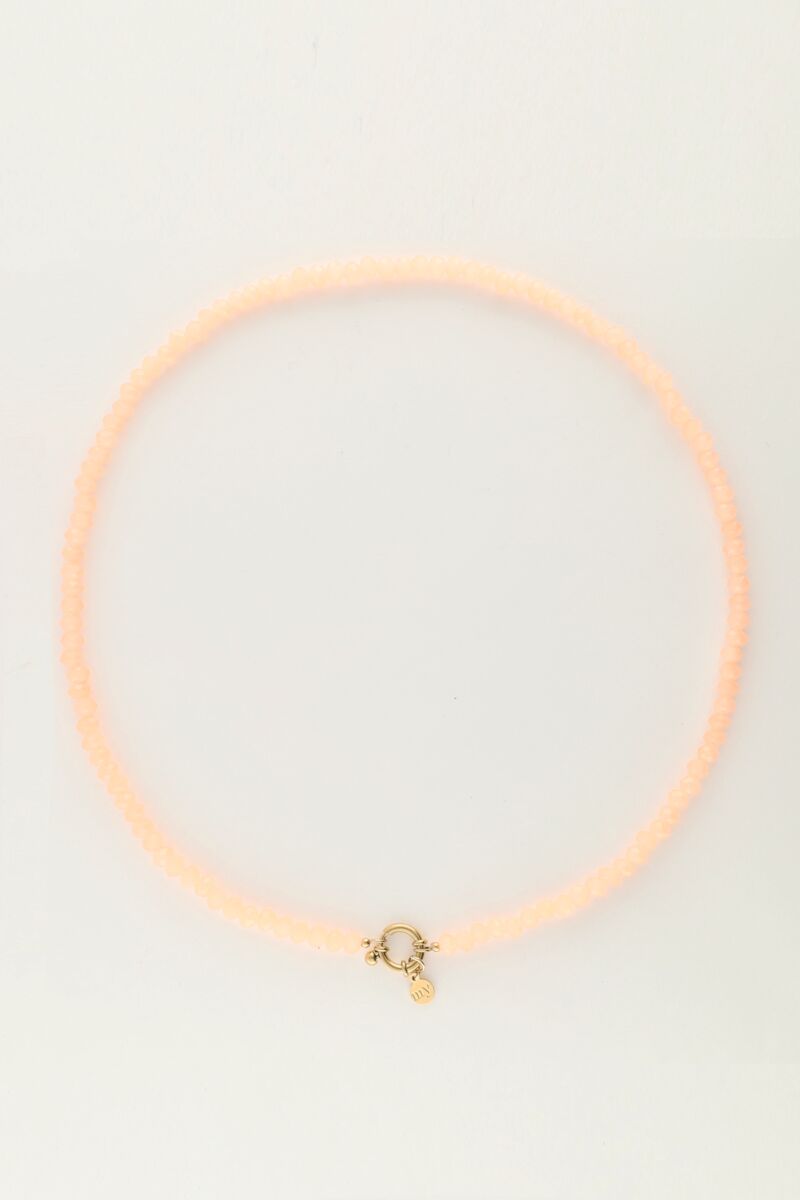 Orangefarbene Perlenkette mit Verschluss