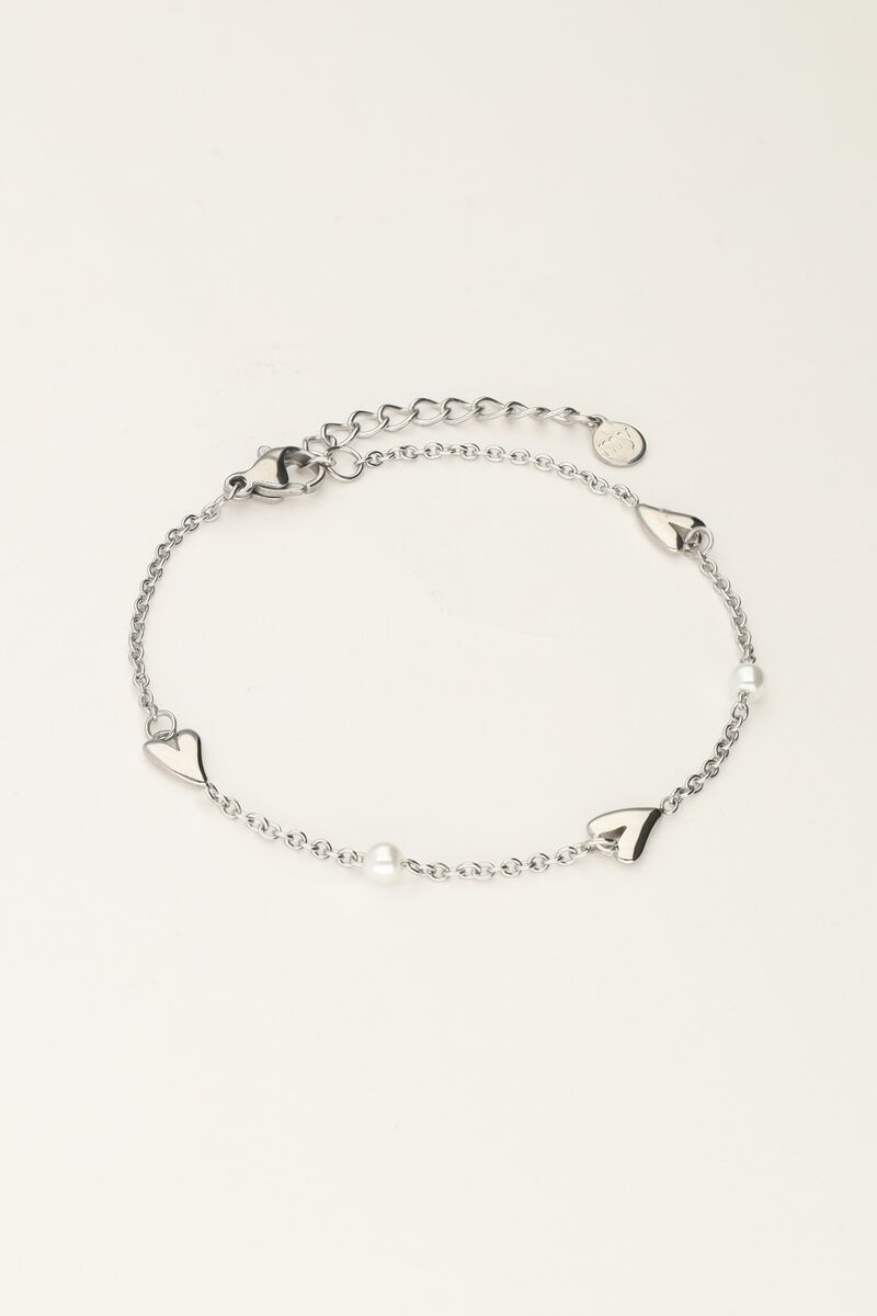 Valentine's bracelet with hearts and pearls | My Jewellery