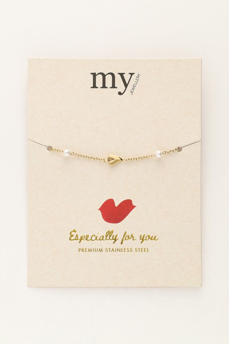 Valentine's bracelet with hearts and pearls | My Jewellery