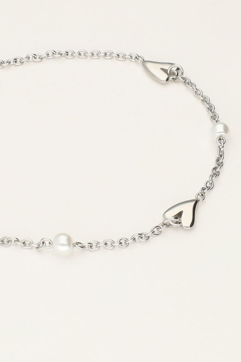 Valentine's bracelet with hearts and pearls | My Jewellery