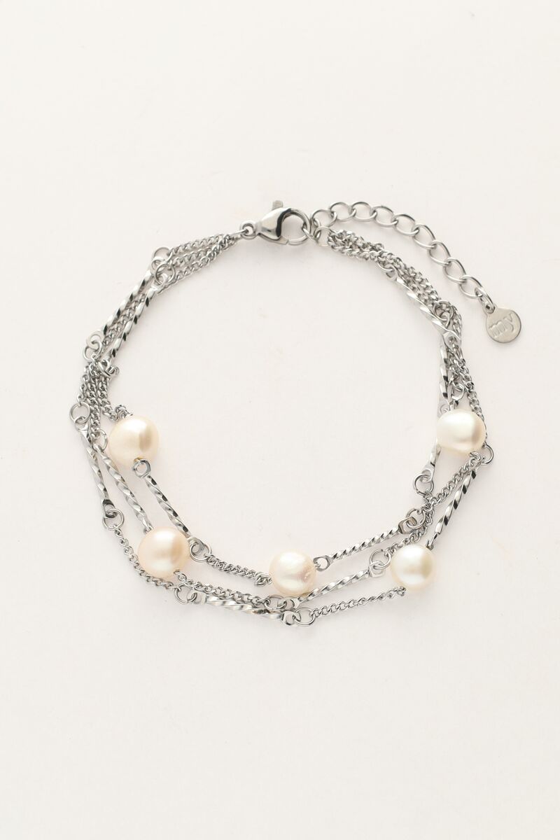Dreifach-Armband mit Perlen