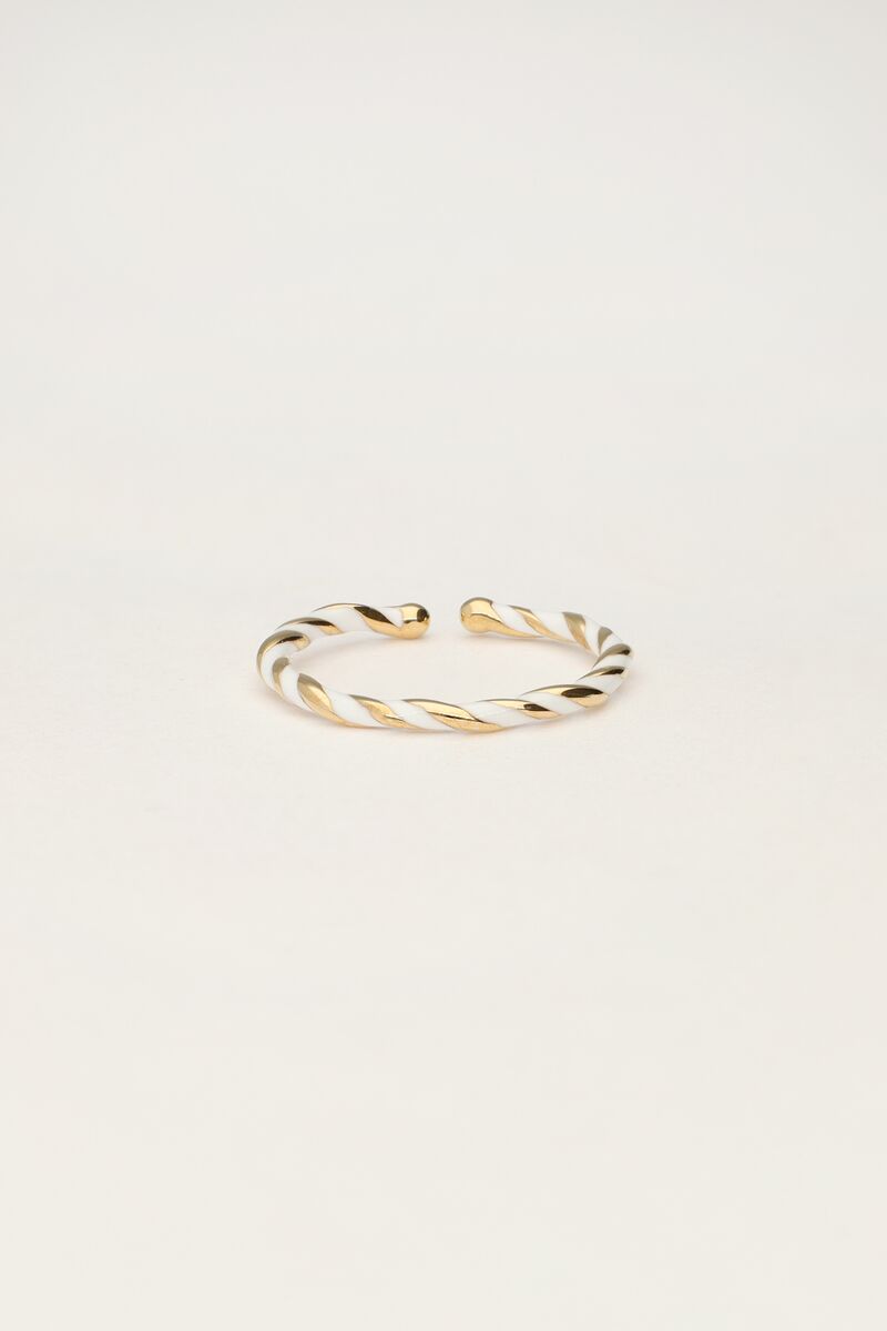 Gedraaide ring met wit 