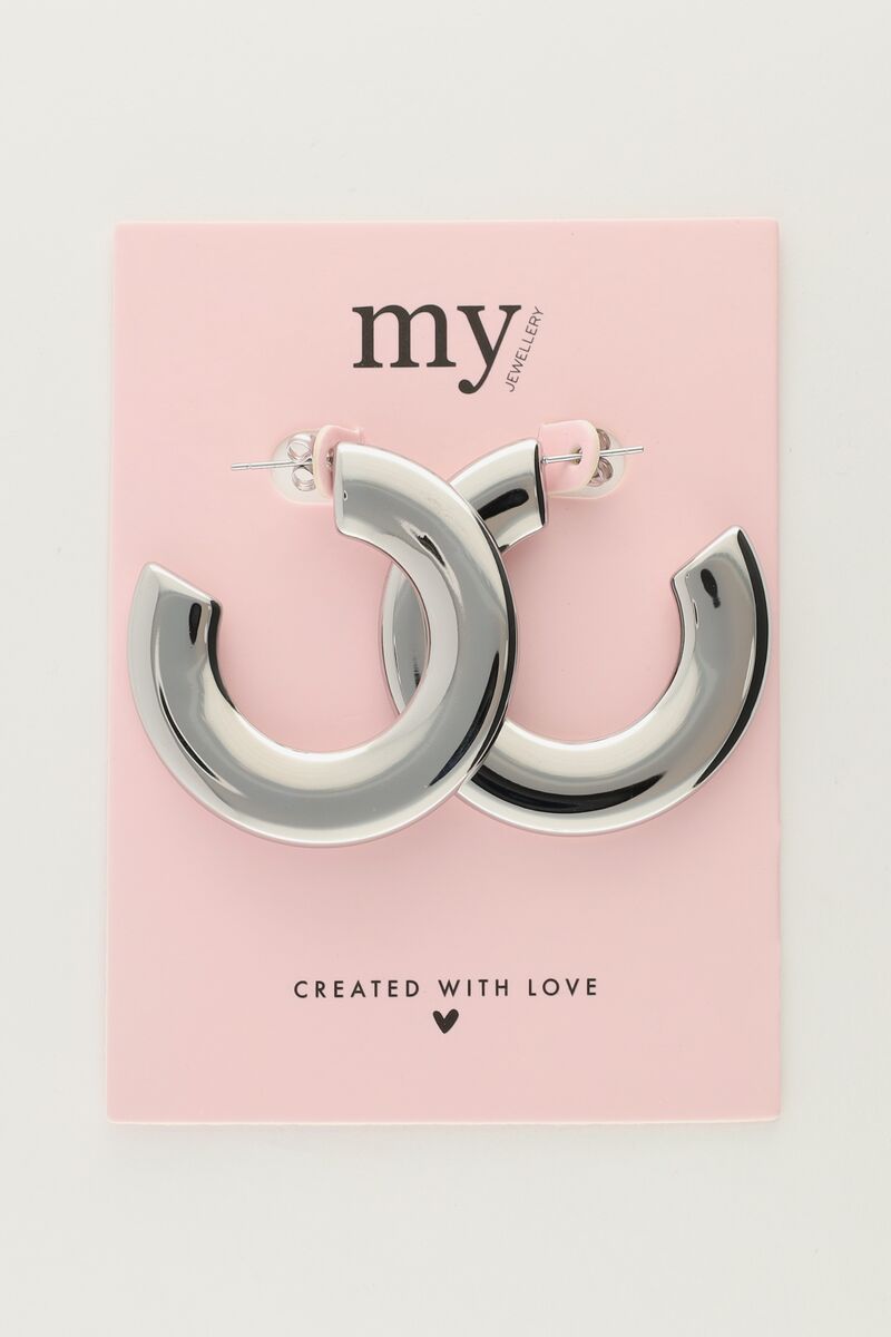 Large open hoop earrings round | My Jewellery