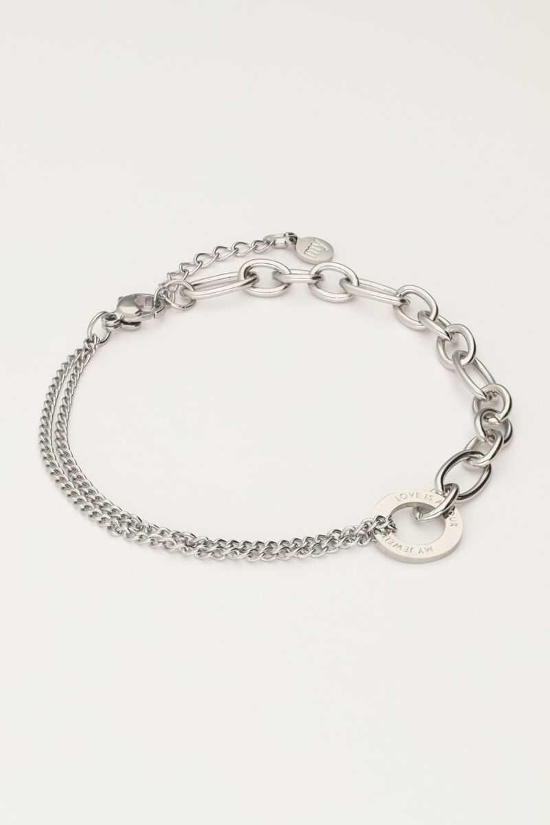 Bracelet with different links ''Love'' | My Jewellery
