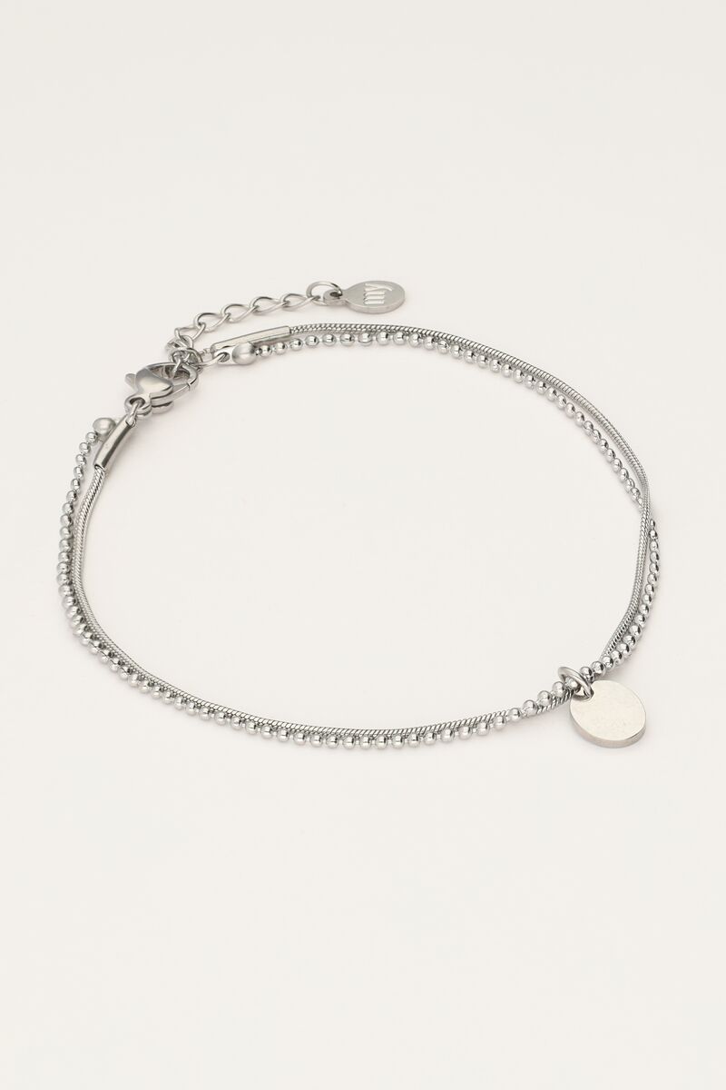 Minimalistic double bracelet with coin | My Jewellery