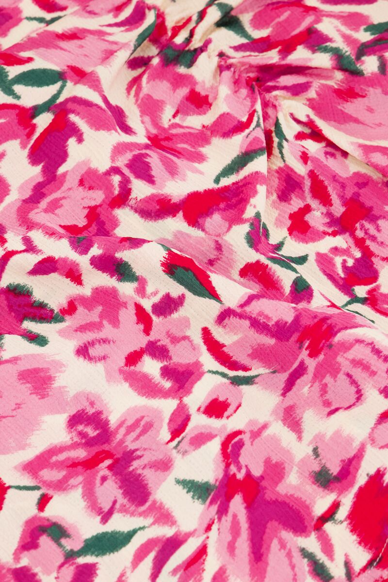 White skirt with pink floral print | My Jewellery