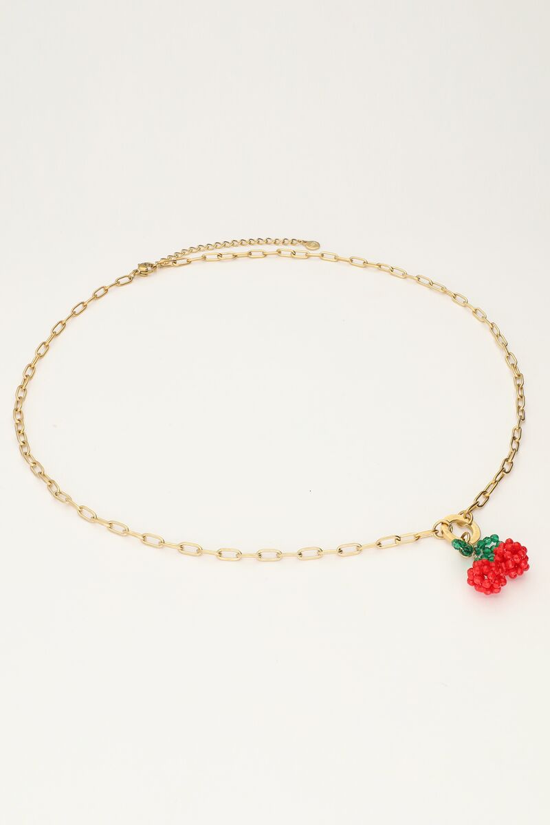 Necklace with red beads cherry | My Jewellery