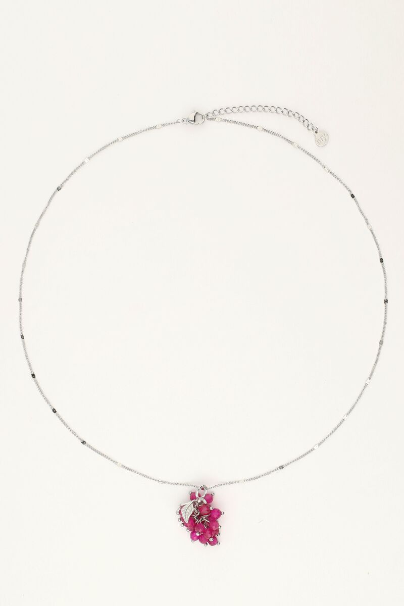Necklace with fuchsia grape bunch | My Jewellery