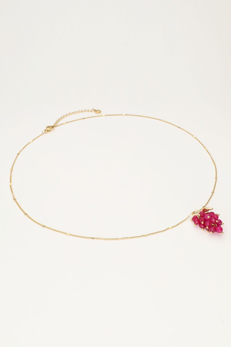 Necklace with fuchsia grape bunch | My Jewellery