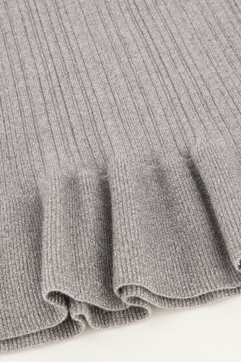 Silver peplum top with lurex | My Jewellery