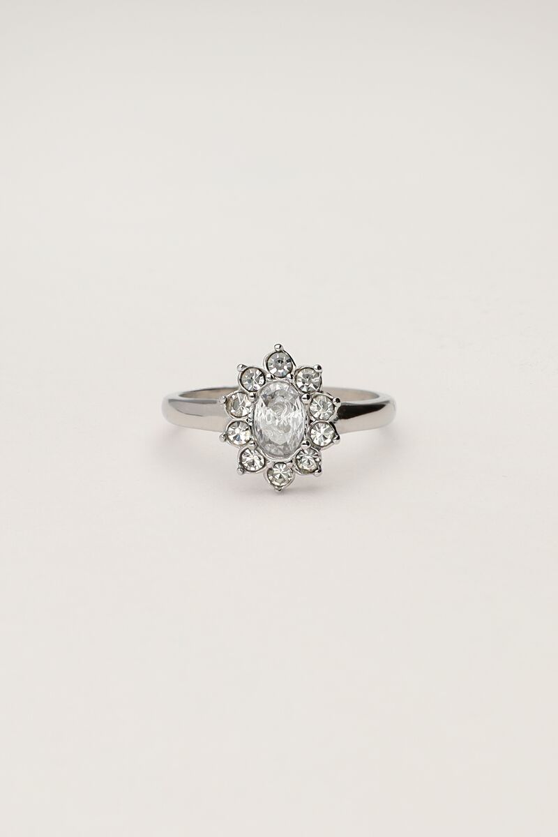 Vintage ring with transparent rhinestones | My Jewellery