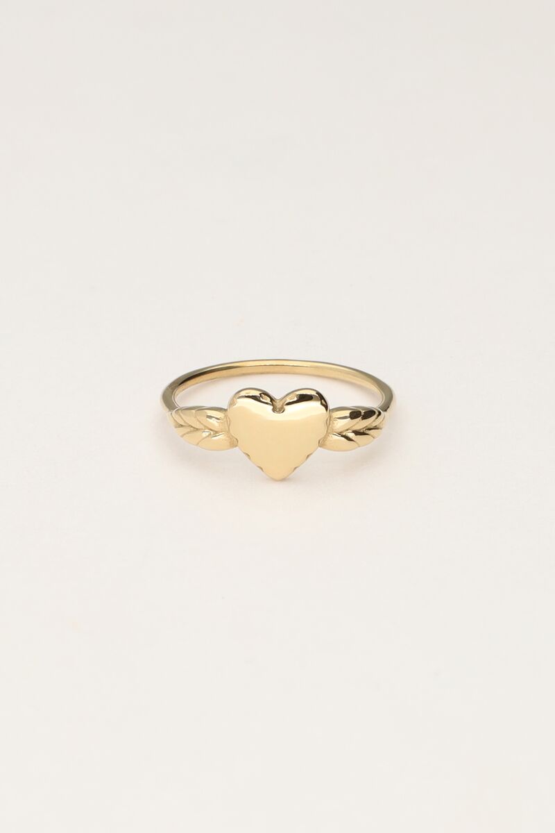 Vintage ring met hartje minimalistisch