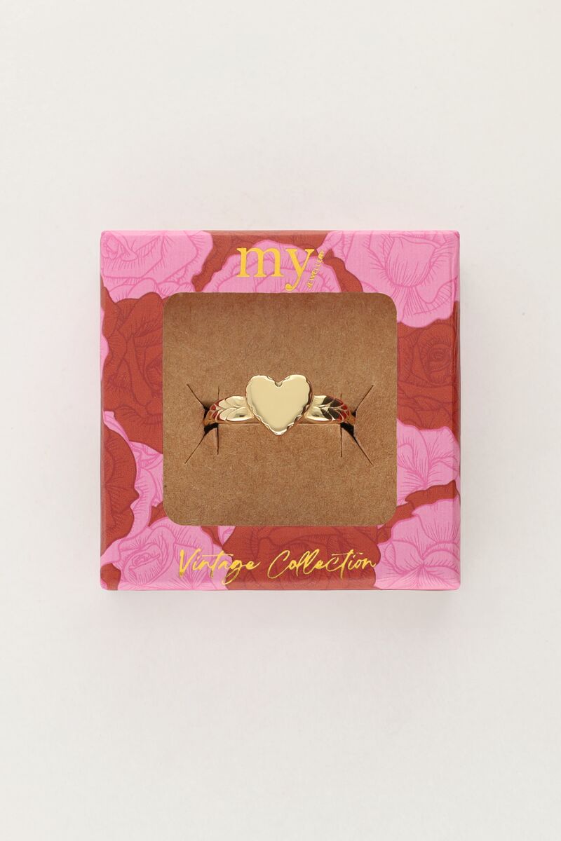 Vintage ring with minimalistic heart | My Jewellery