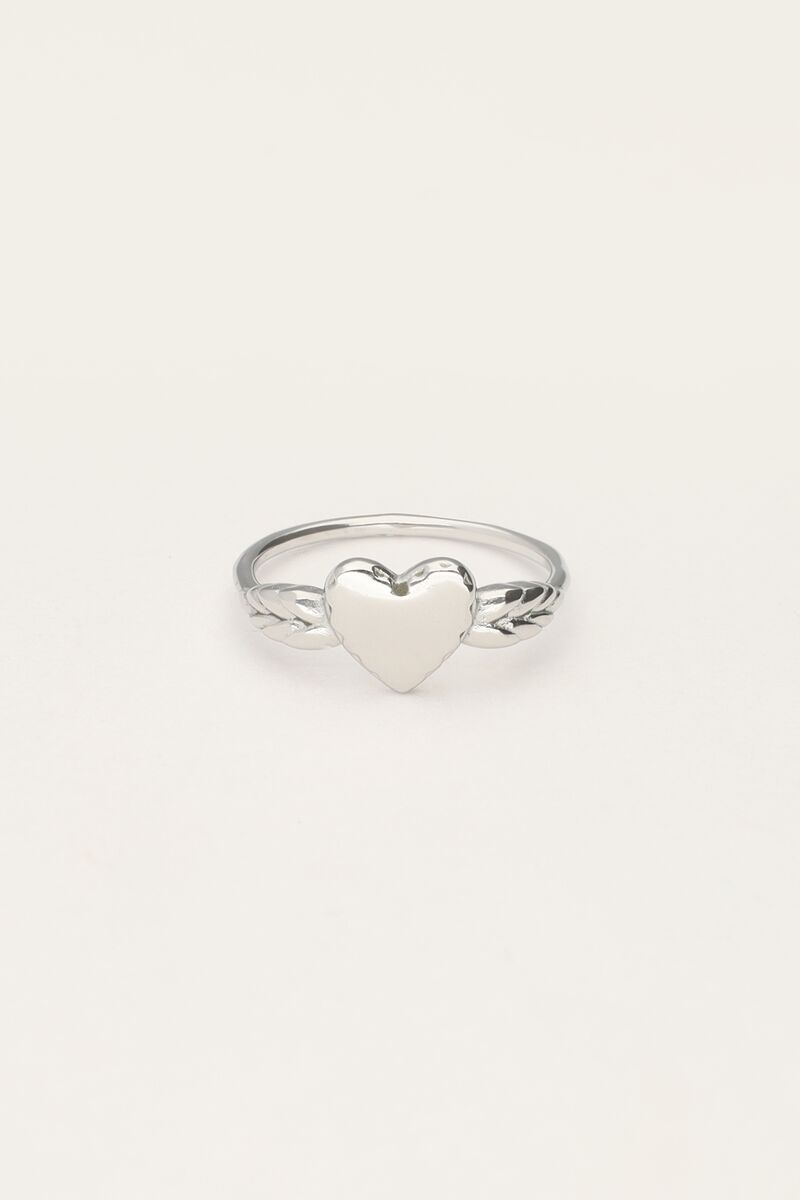 Vintage ring met hartje minimalistisch