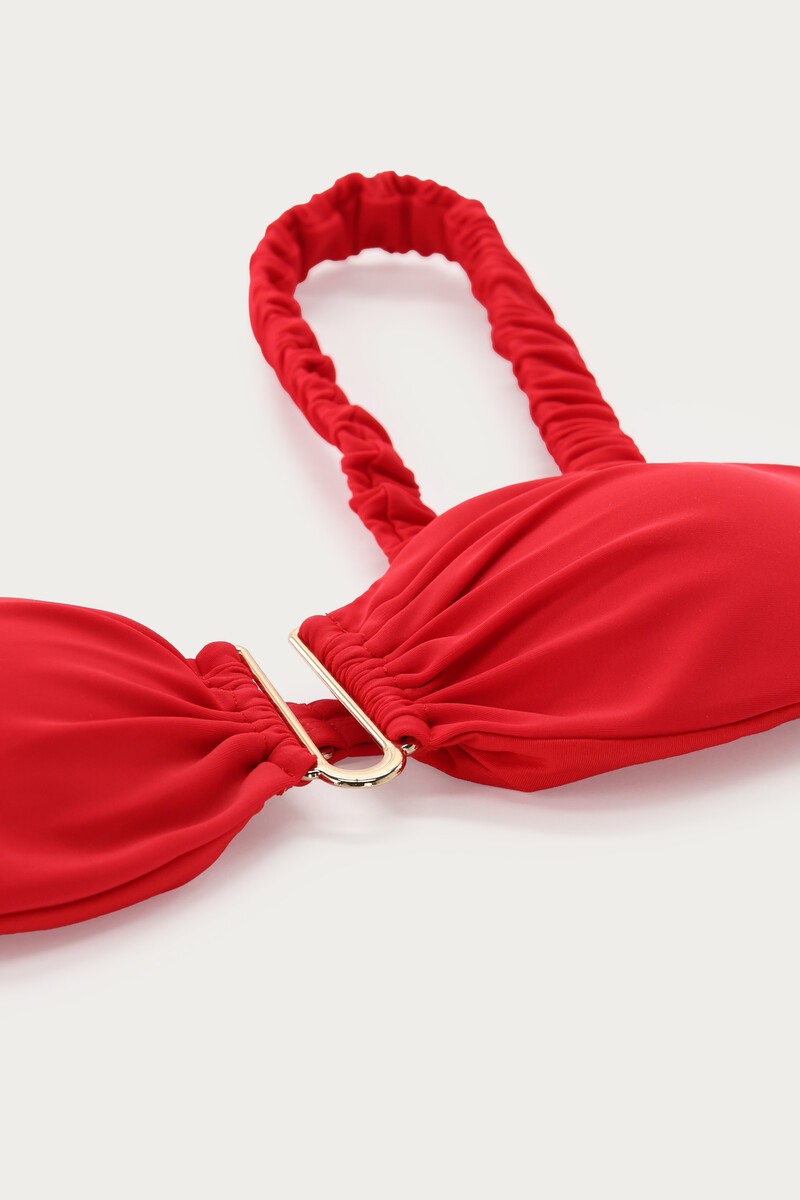 Red bandeau bikini top U-shape | My Jewellery