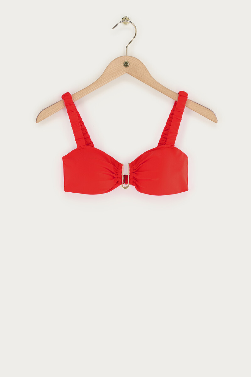 Red bandeau bikini top U-shape | My Jewellery