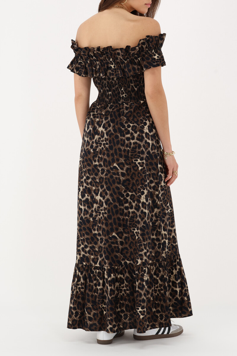Leopard maxi dress with ruffles | My Jewellery