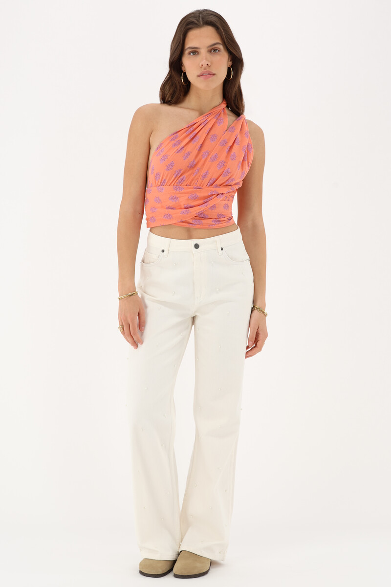 Orange multiway top with print | My Jewellery