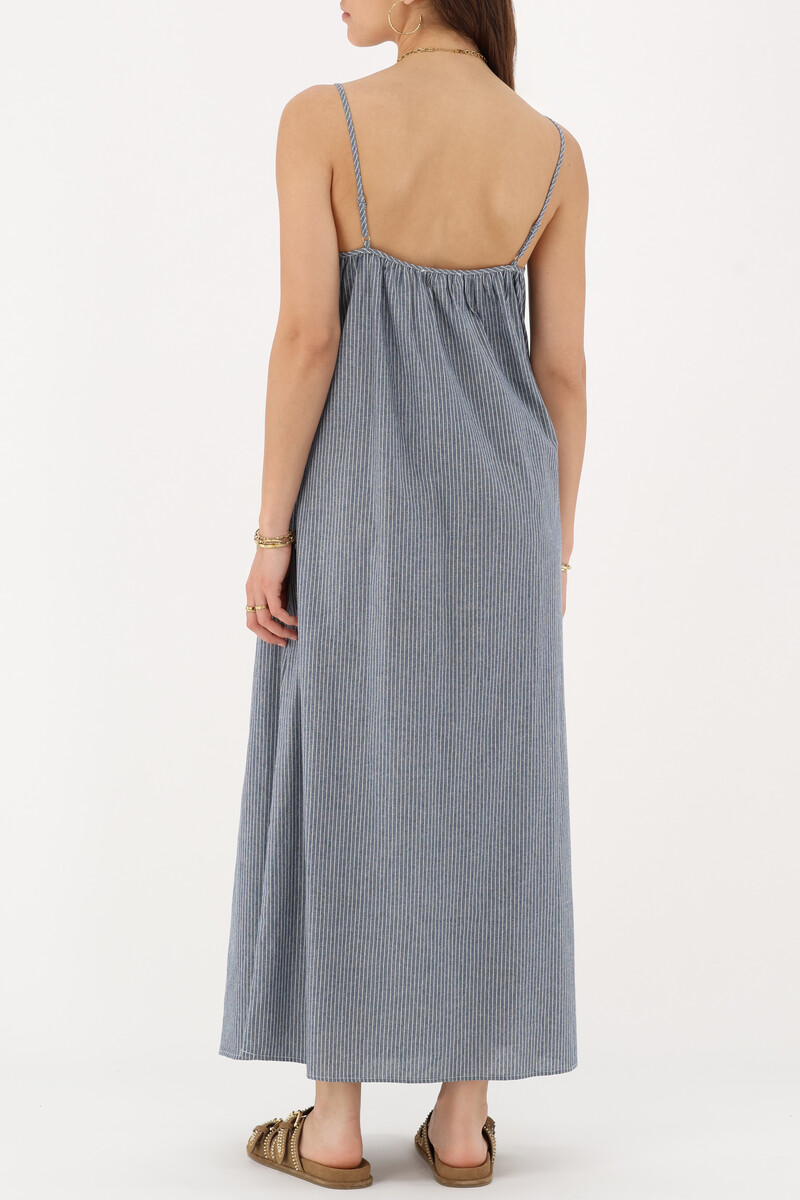 Blue striped maxi dress | My Jewellery