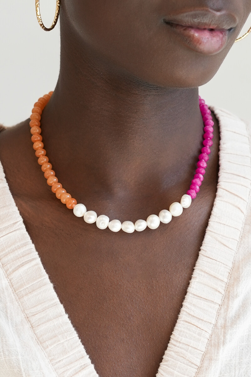 Nomad beaded necklace with freshwater pearls | My Jewellery