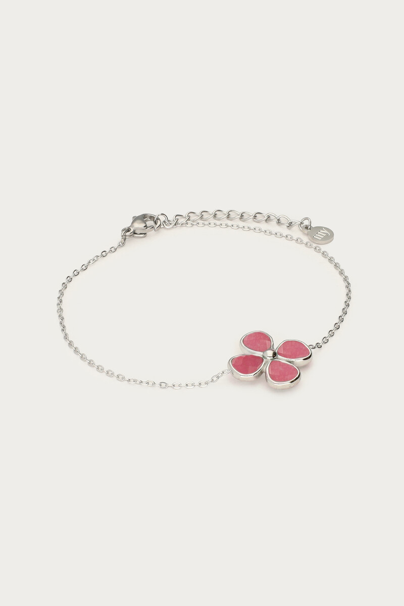 Botanical bracelet with pink clover | My Jewellery