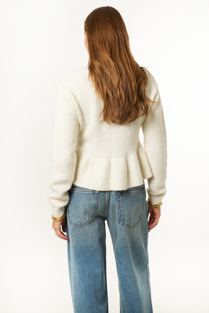 White peplum sweater | My Jewellery