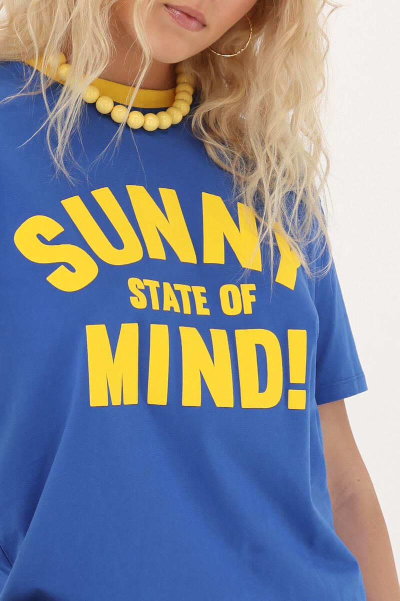 Blue T-shirt "Sunny state of mind" | My Jewellery