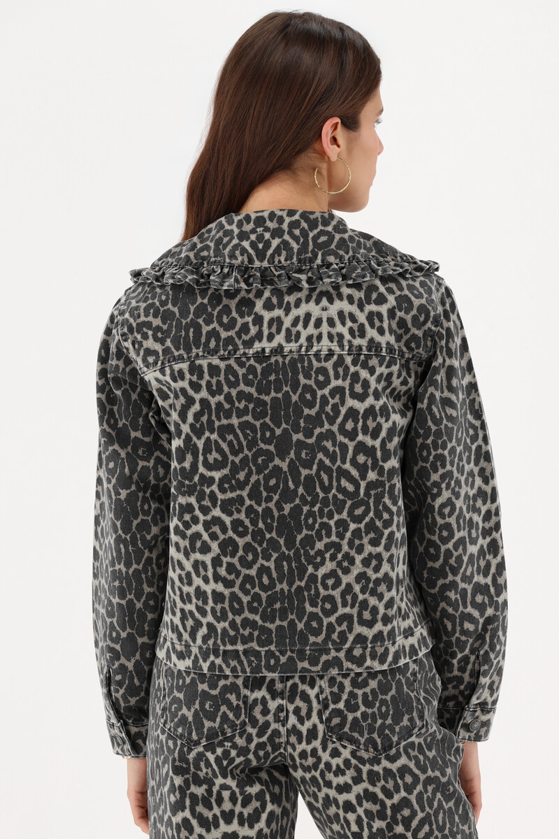 Panther print denim top with bows | My Jewellery