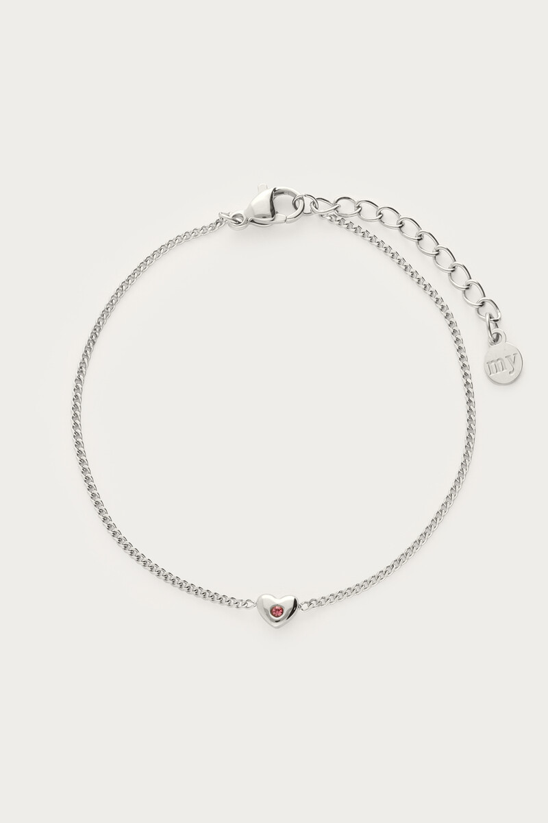 Bracelet with mini heart & rhinestone | My Jewellery