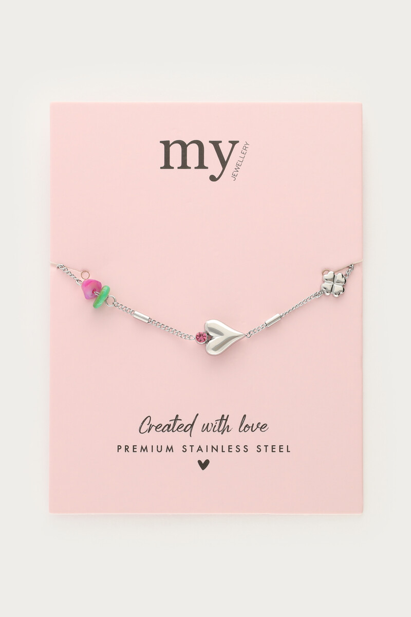 Bracelet with clover & heart | My Jewellery